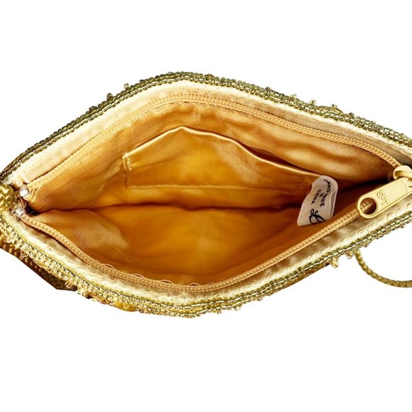 VINTAGE LA REGALE LTD. Art Deco Sequin & Seed Bead Crossbody Evening Bag - Picture 8 of 8